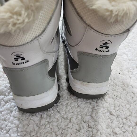 Kamik Waterproof Winter boots  white grey size 9 - Picture 2 of 6